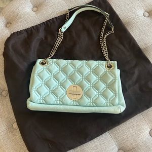 Kate spade shoulder clutch. Gorgeous. Gold details.